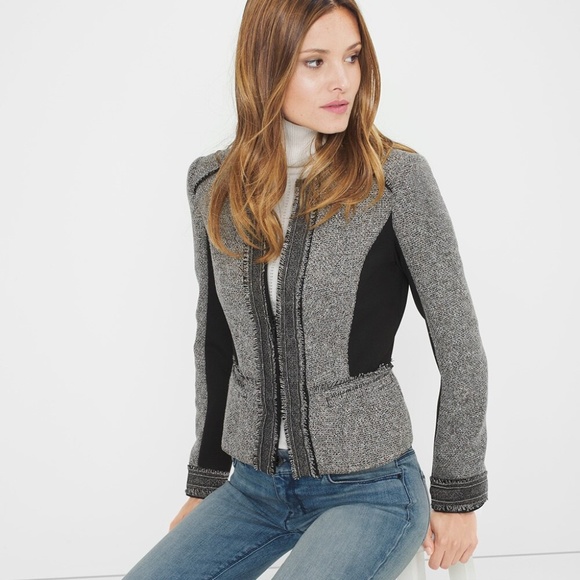 White House Black Market Jackets & Blazers - WHBM | Tweed Moto Jacket